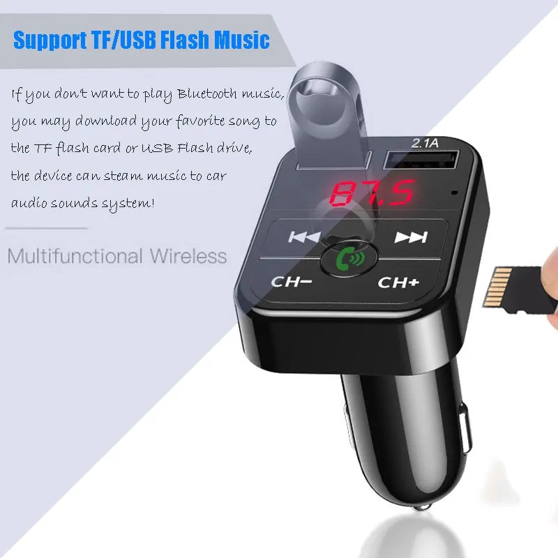 Car Bluetooth 5.0 FM Transmitter Wireless Adapter